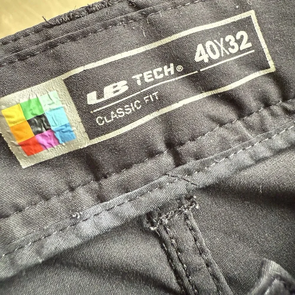 UB Tech Pants Men 40x32 Black Outdoor Hiking Quick Dry Nylon Camping Stretch